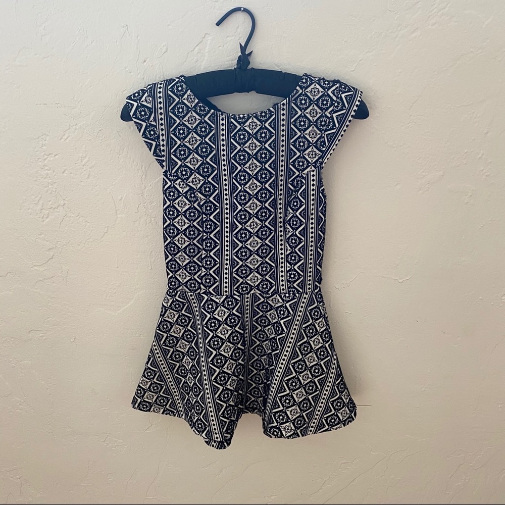 Black and white holiday party top